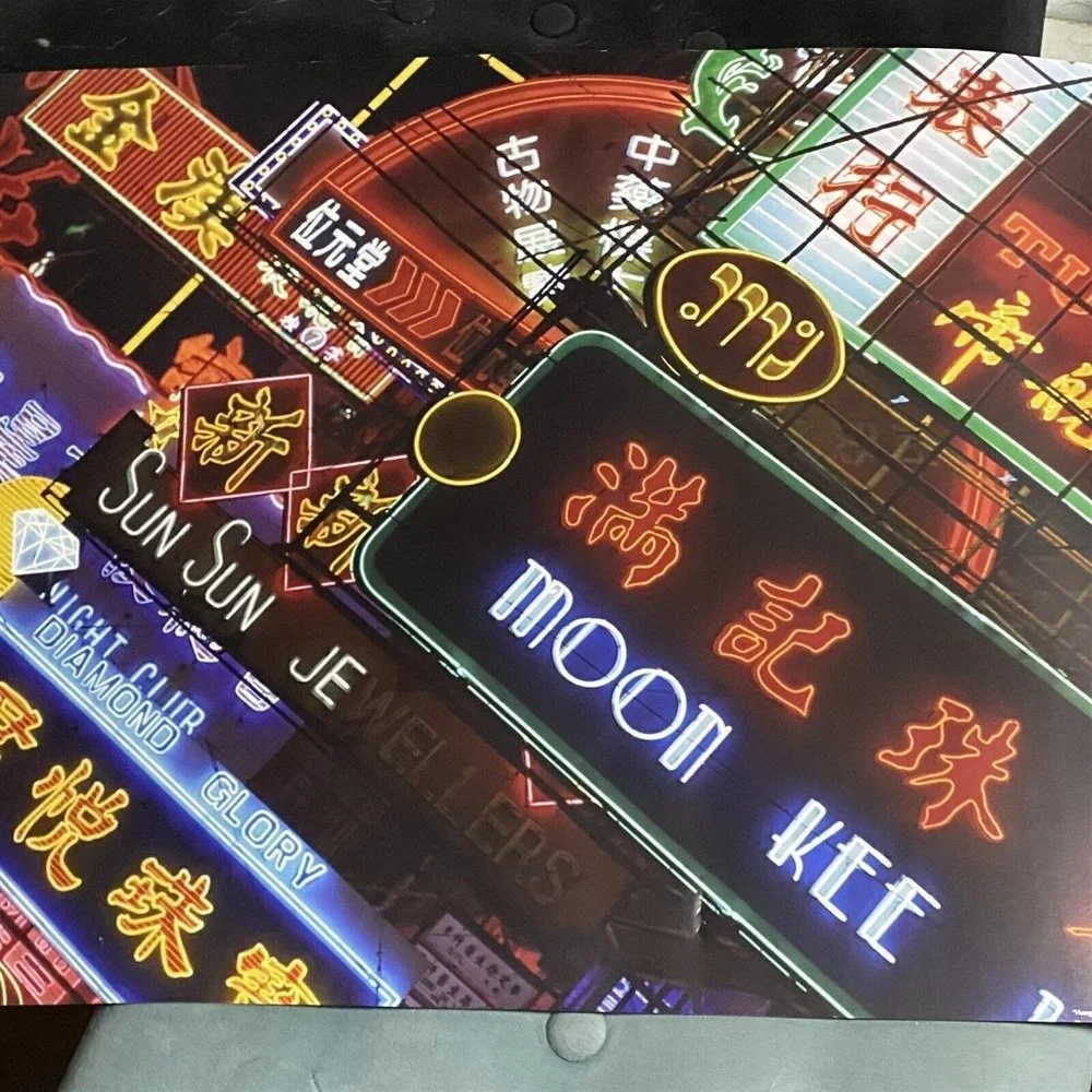 Ikea Poster Walter Bibikow Neon Signs Lights Hong Kong 2005